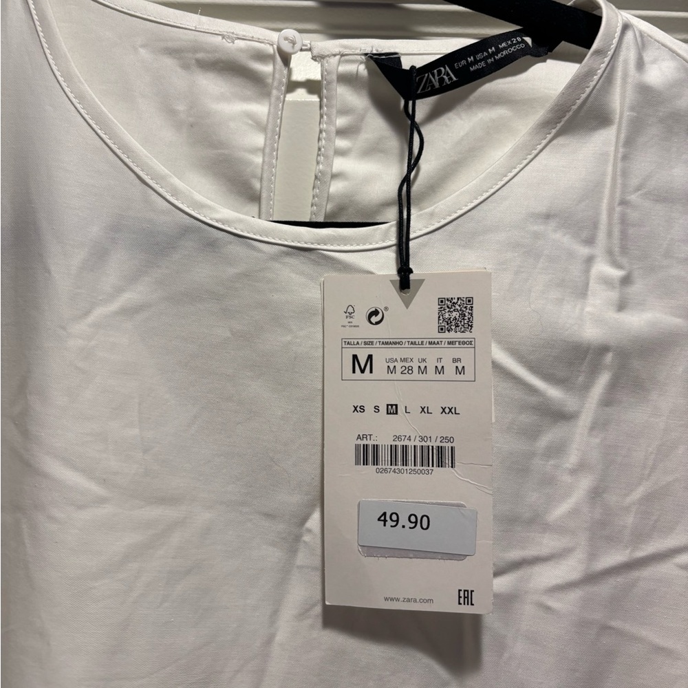 NWT Zara White Long Dress